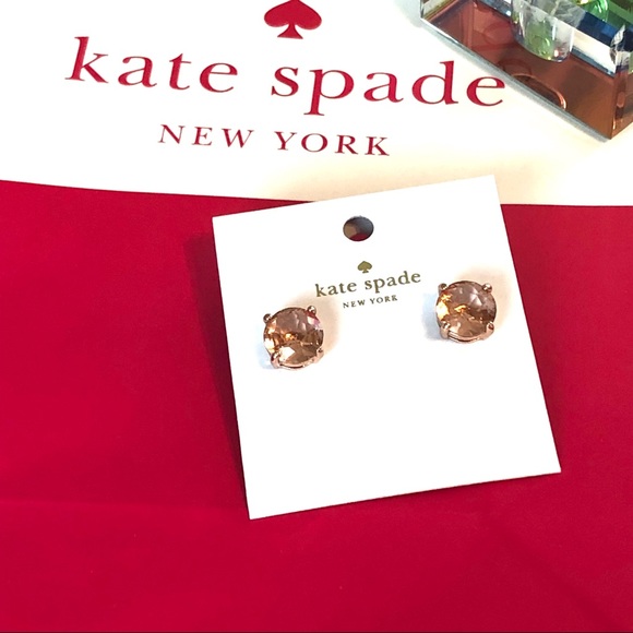 Kate Spade Light Peach Gumdrop Stud Round Earrings - Picture 6 of 9